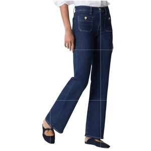 J. Crew Factory wide-leg sailor jean in all-day stretch dark wash Size 32T